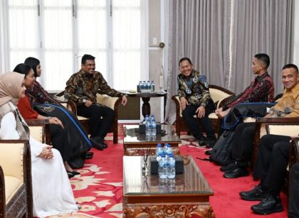 Gubernur Sumut, Bobby Nasution, menerima audiensi perwakilan Paskibra Nasional asal Sumut