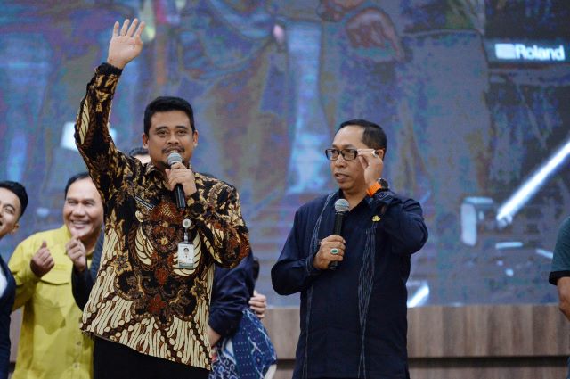 Gubernur Sumut, Bobby Nasution, pada festival Kementerian UMKM di Siborongborong