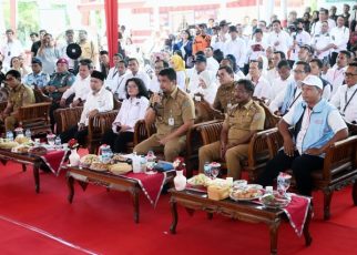 Gubernur Sumut, Bobby Nasution, pada peresmian koperasi merah putih di Binjai