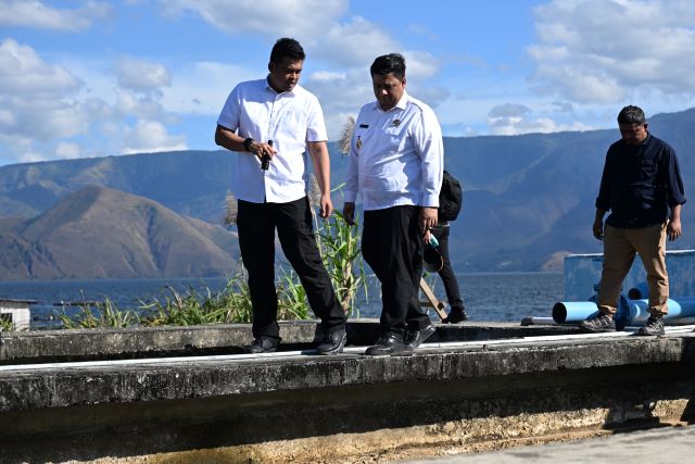 Gubernur Sumut, Bobby Nasution, tinjau resorvir Perumda Tirtanadi Cabang Samosir