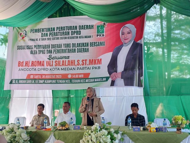 Anggota DPRD Medan Fraksi Hanura-PKB, Roma Uli Silalahi, gelar Sosper VIII TA 2025 di Marelan