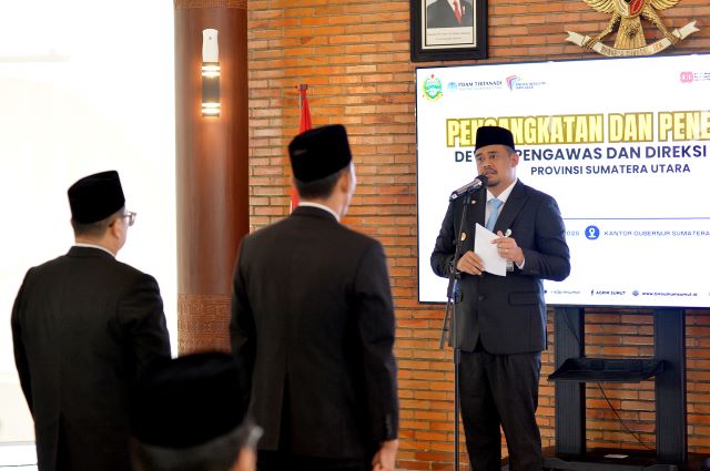 Gubernur Sumut, Bobby Nasution, lantik Direksi Tirtanadi & Dewas Dewas BUMD