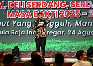 Gubernur Sumut, Bobby Nasution, pada pelantikan Pordasi Sumut