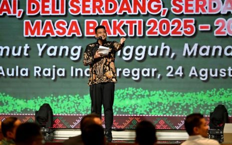 Gubernur Sumut, Bobby Nasution, pada pelantikan Pordasi Sumut