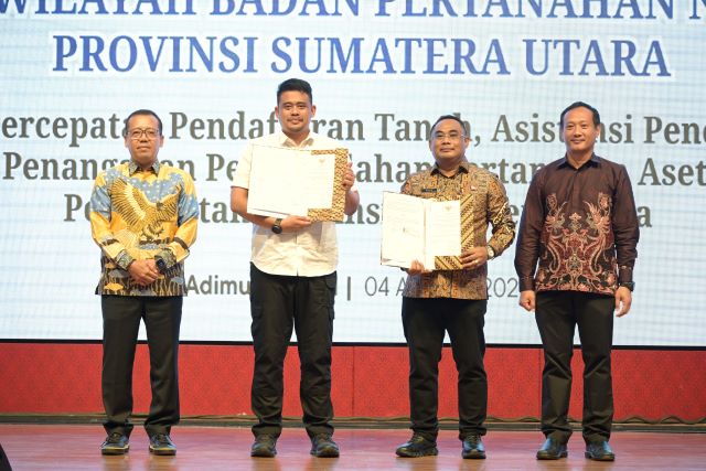 Gubernur Sumut, Bobby Nasution, teken nota kesapakatan padaRakerda ATR BPN
