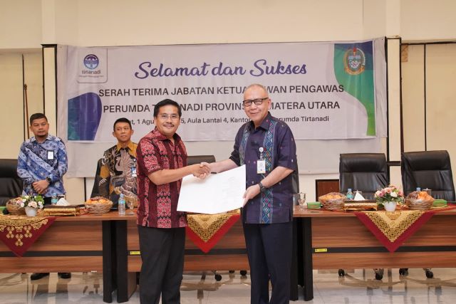 Sekdaprov Sumut, Togap Simangunsong, pimpinan Sertijab Dewan Pengawas Tirtanadi