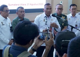 Staf Ahli Kemenko Polkam, Irjen Desmon Tarigan, beri keterangan usai Rakor Pemberantasan Narkoba di Sumut