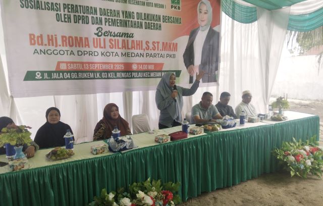 Anggota DPRD Medan Fraksi Hanura-PKB, Roma Uli Silalahi, gelar Sosper IX di Medan Marelan 1