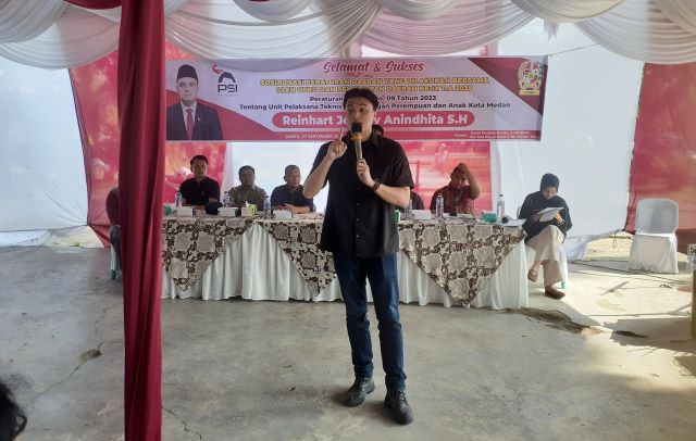 Anggota DPRD Medan Fraksi PSI, Reinhart Jeremy Anindhita, gelar Sosper IX TA 2025 di Medan Timur