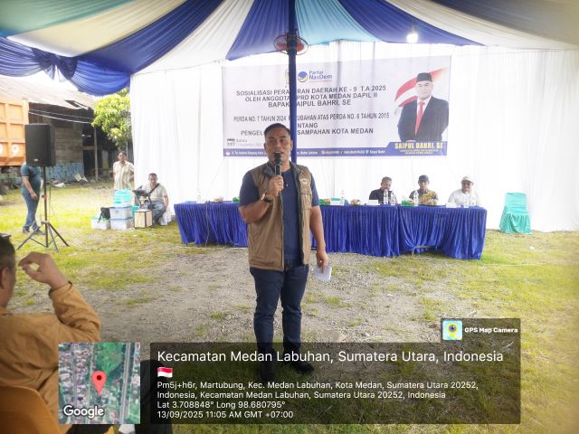 Anggota DPRD Medan Fraksi Partai NasDem, Saipul Bahri, gelar Sosper IX di Medan Labuhan 2