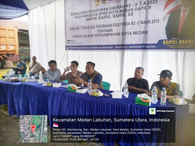 Anggota DPRD Medan Fraksi Partai NasDem, Saipul Bahri, gelar Sosper IX di Medan Labuhan
