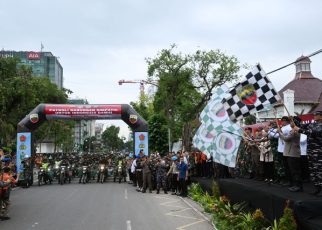 Gubernur Sumut, Bobby Nasution, pada Gelar Pasukan Patroli Gabungan Simpatik untuk Indonesia Damai