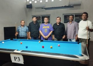 Ketua POBSI Sumut, Salomo Pardede, bersama Pengurus SIWO PWI Sumut