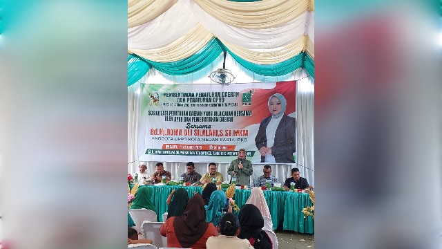 Anggota DPRD Medan Fraksi Hanura-PKB, Roma Uli Silalahi, gelar Sosper X TA 2025 di Marelan 1