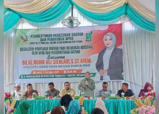 Anggota DPRD Medan Fraksi Hanura-PKB, Roma Uli Silalahi, gelar Sosper X TA 2025 di Marelan
