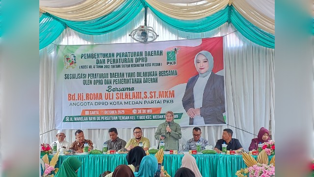 Anggota DPRD Medan Fraksi Hanura-PKB, Roma Uli Silalahi, gelar Sosper X TA 2025 di Marelan