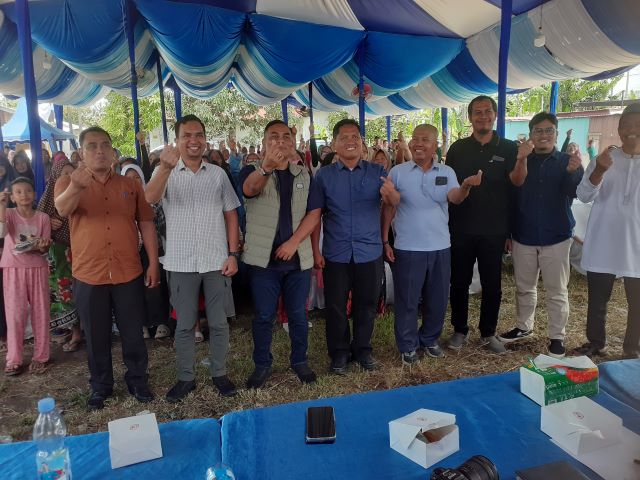 Anggota DPRD Medan Fraksi NasDem, Saipul Bahri, foto bersama usai Sosper X TA 2025 di Marelan