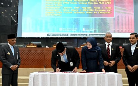 Gubenur Sumut, Bobby Nasution, tandatangani KUA-PPAS R-APBD Sumut 2026