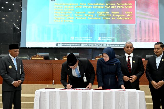 Gubenur Sumut, Bobby Nasution, tandatangani KUA-PPAS R-APBD Sumut 2026
