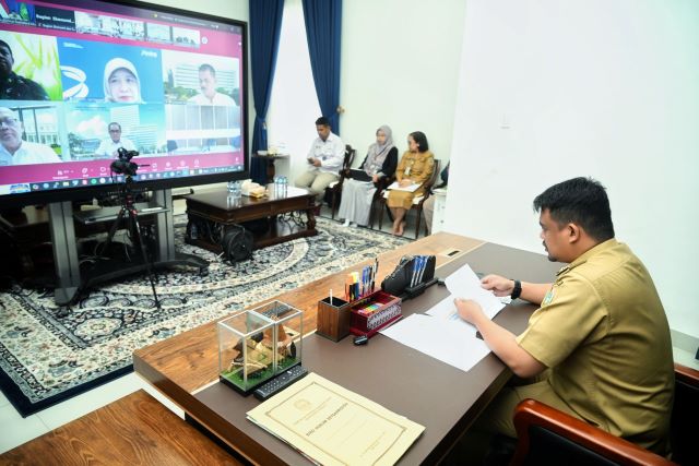Gubernur Sumut, Bobby Nasution, ikuti Rakor pengendalian inflasi dengan Kemendagri secara virtual