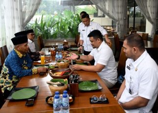 Gubernur Sumut, Bobby Nasution, jamu makan siang Ketua Muhammadiyah Sumut, Hasyimsyah