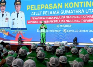 Gubernur Sumut, Bobby Nasution, lepas kontingen Popnas & Peparpenas 2025