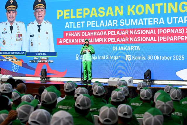 Gubernur Sumut, Bobby Nasution, lepas kontingen Popnas & Peparpenas 2025