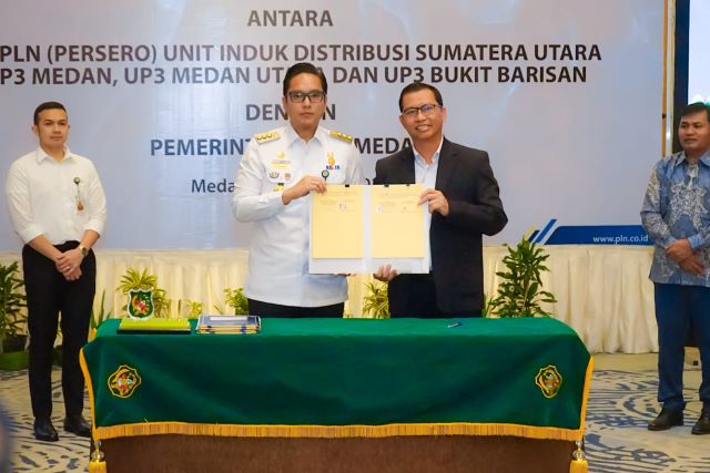 Pemkot Medan dan PLN teken perjanjian kerja sama