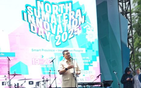 Gubernur Sumut, Bobby Nasution, berikan sambutan pada pembukaan North Sumatera Inovation Day