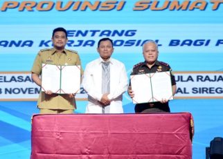 Gubernur Sumut, Bobby Nasution dan Kajatisu, Harli Siregar, tanda tangani MoU