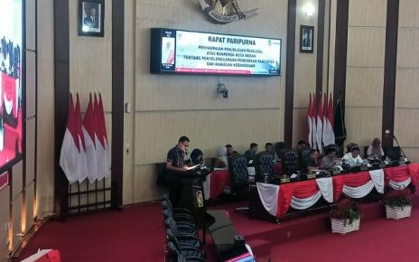 Ketua Bapemperda DPRD Medan, Afif Abdillah, sampaikan usulan Ranperda Wasbang