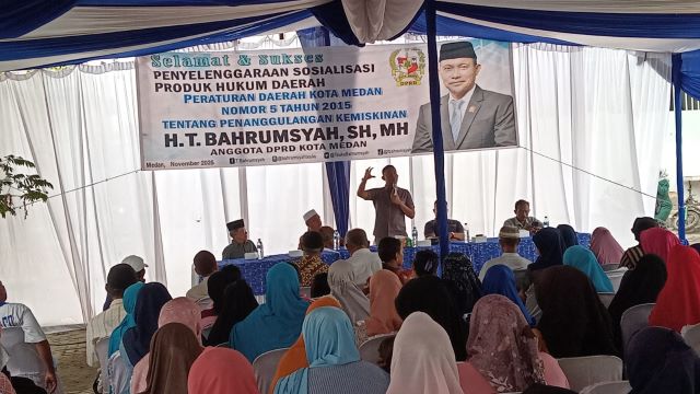 Ketua Fraksi PAN-Perindo DPRD Medan, T. Bahrumsyah, gelar Sosper XI TA 2025 di Belawan