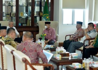 Pj Sekdaprov Sumut, Sulaiman Harahap, menerima audiensi Tokoh Ulama Sumut