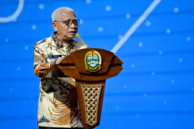 Wakil Gubernur Sumut, Surya, beri sambutan ada penandatanganan kerja sama Pemprov Sumut & Kementerian PPA