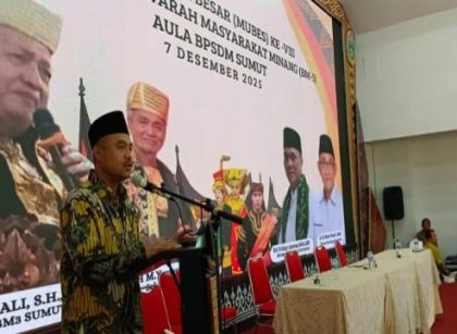 Ketua BM-3 Sumut, Farianda Putra Sinik, berikan sambutan