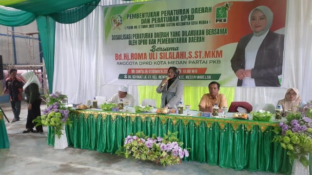 Anggota DPRD Medan Fraksi Hanura-PKB, Roma Uli Silalahi, gelar Sosper XII TA 2025 di Marelan 1