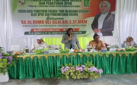 Anggota DPRD Medan Fraksi Hanura-PKB, Roma Uli Silalahi, gelar Sosper XII TA 2025 di Marelan