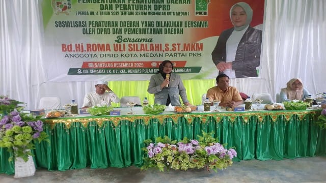 Anggota DPRD Medan Fraksi Hanura-PKB, Roma Uli Silalahi, gelar Sosper XII TA 2025 di Marelan