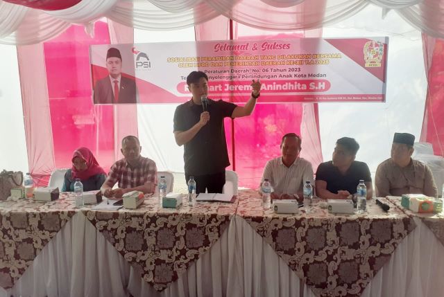 Anggota DPRD Medan Fraksi PSI, Reinhart Jeremy Anindhita, gelar Sosper XII TA 2025 di Medan Deli