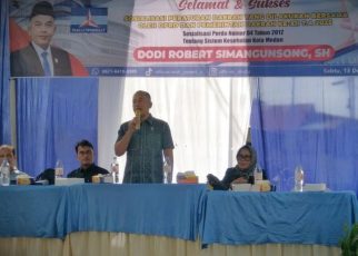 Anggota DPRD Medan Fraksi Partai Demokrat, Dodi R Simangunsong, gelar Sosper XII TA 2025 di Medan Kota