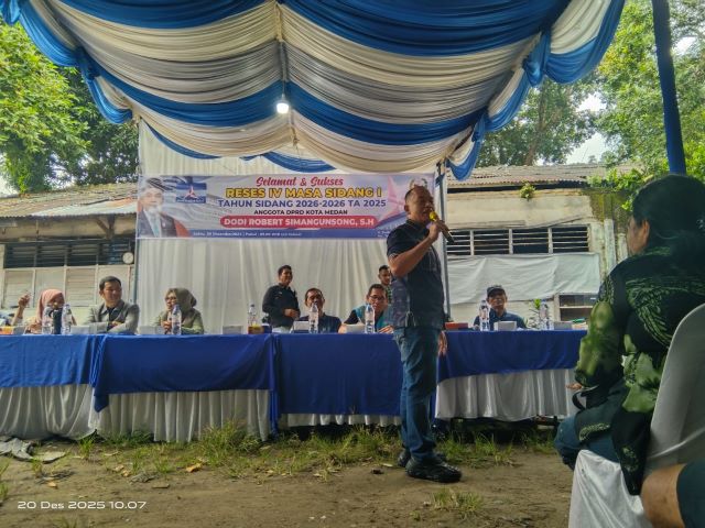 Anggota DPRD Medan Fraksi Partai Demokrat, Dodi R Simanunsong, gelar Reses 4 Masa Sidang 1 Tahun Sidang 2025-2026 di Medan Kota