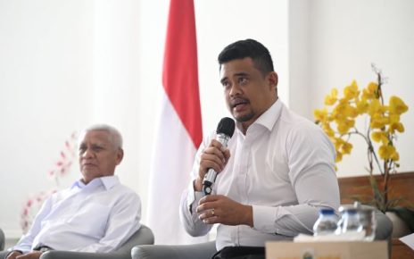 Gubernur Sumut, Bobby Nasution, pada Konferensi Pers Penetapan UMP 2026