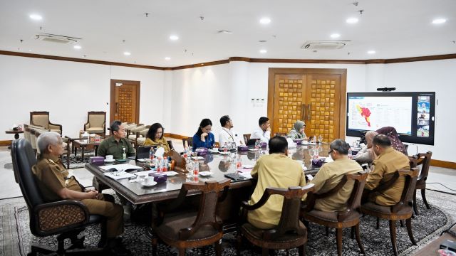 Wakil Gubernur Sumut,, Surya, ikuti zoom meeting Rakor Inflasi