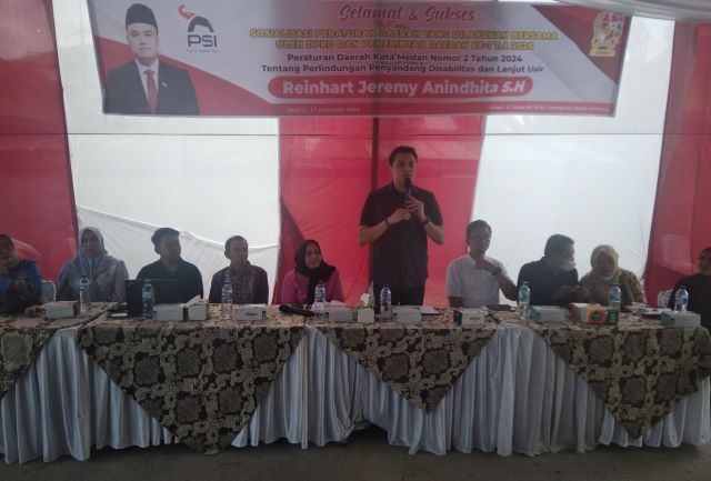 Anggota DPRD Medan Fraksi PSI, Reinhart Jeremy Anindhita, gelar Sosper 1 TA 2026 di Medan Tembung 2
