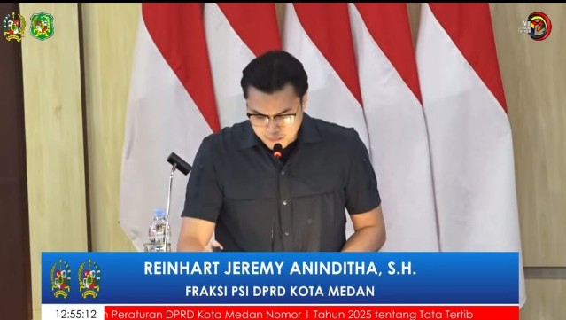 Anggota DPRD Medan Fraksi PSI, Reinhart Jeremy Anindhita