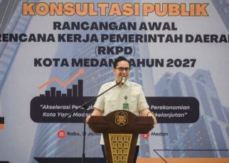Wali Kota Medan, Rico Tri Putra Bayu Waas, pada forum Konsultasi Publik Rancangan Awal RKPD Kota Medan Tahun 2027