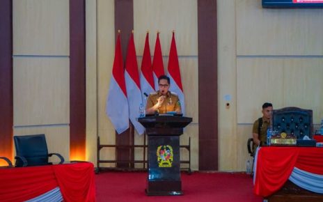 Wali Kota Medan, Rico Tri Putra Bayu Waas, pada paripurna penyampaian hasil Raker DPRD