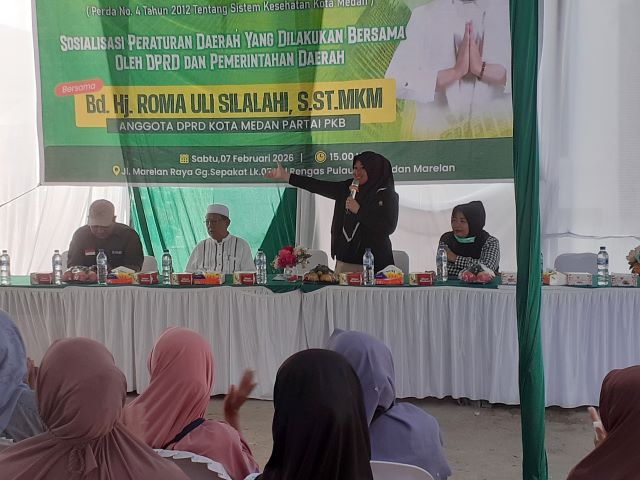 Anggota DPRD Medan Fraksi Hanura-PKB, Roma Uli Silalahi gelar Sosper II TA 2026 di Medan Marelan 1