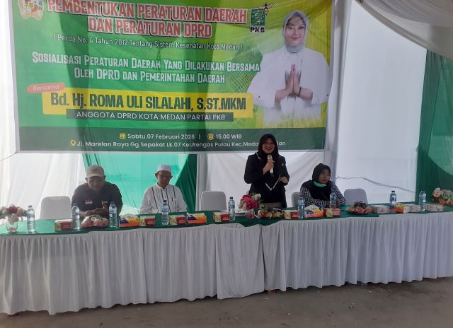 Anggota DPRD Medan Fraksi Hanura-PKB, Roma Uli Silalahi gelar Sosper II TA 2026 di Medan Marelan 2