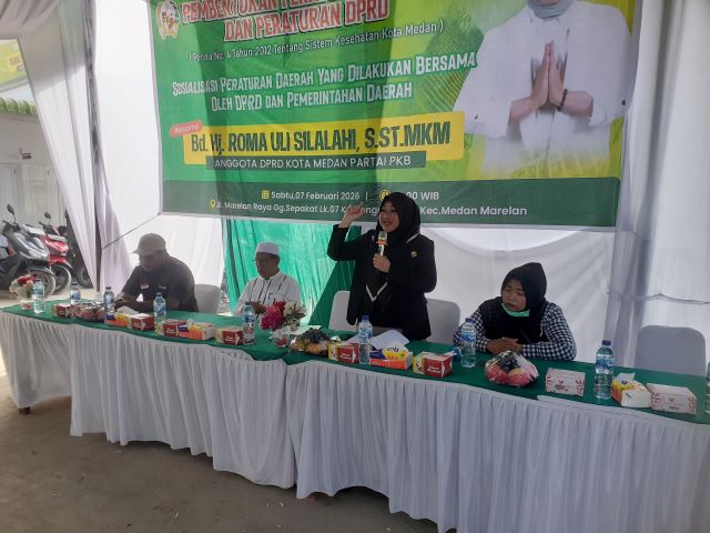 Anggota DPRD Medan Fraksi Hanura-PKB, Roma Uli Silalahi gelar Sosper II TA 2026 di Medan Marelan